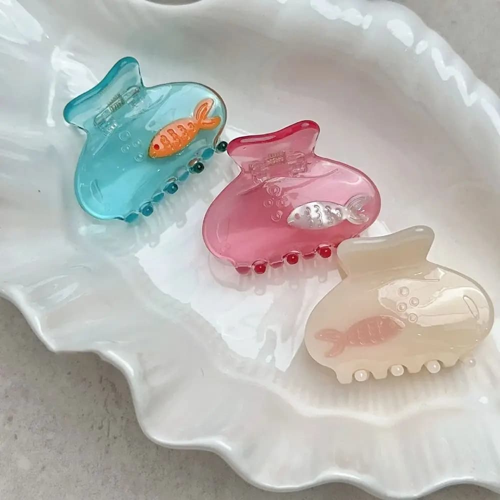 Creativo trasparente capelli di pesce artiglio piccolo squalo Clip stile coreano acetato capelli artiglio capelli animali afferrare Clip Clip di capelli animali partito