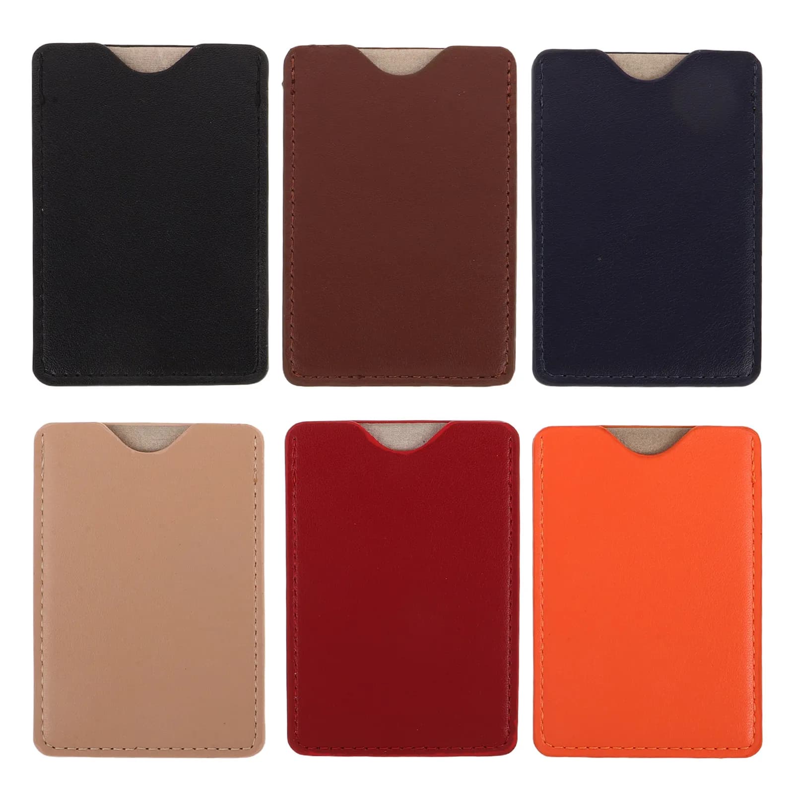 6 Pezzi Custodie Ultra Sottili per Carte con Blocco RFID, Porta Carte di Credito Finto in Ecopelle per Protezione da Furti di Carte di Debito, ID e Passaporti