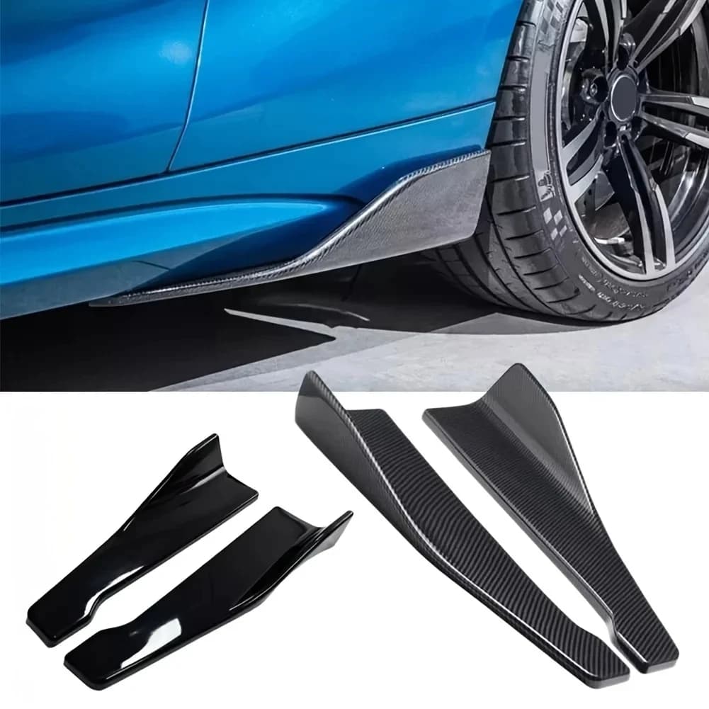 Coppia 48 centimetri Paraurti Posteriore Protezione Diffusore Lip Splitter Grembiule Spoiler Gonna Laterale Universale Per Audi RS3 RS4 RS5 RS6 A6 C6 C5 A4 A3