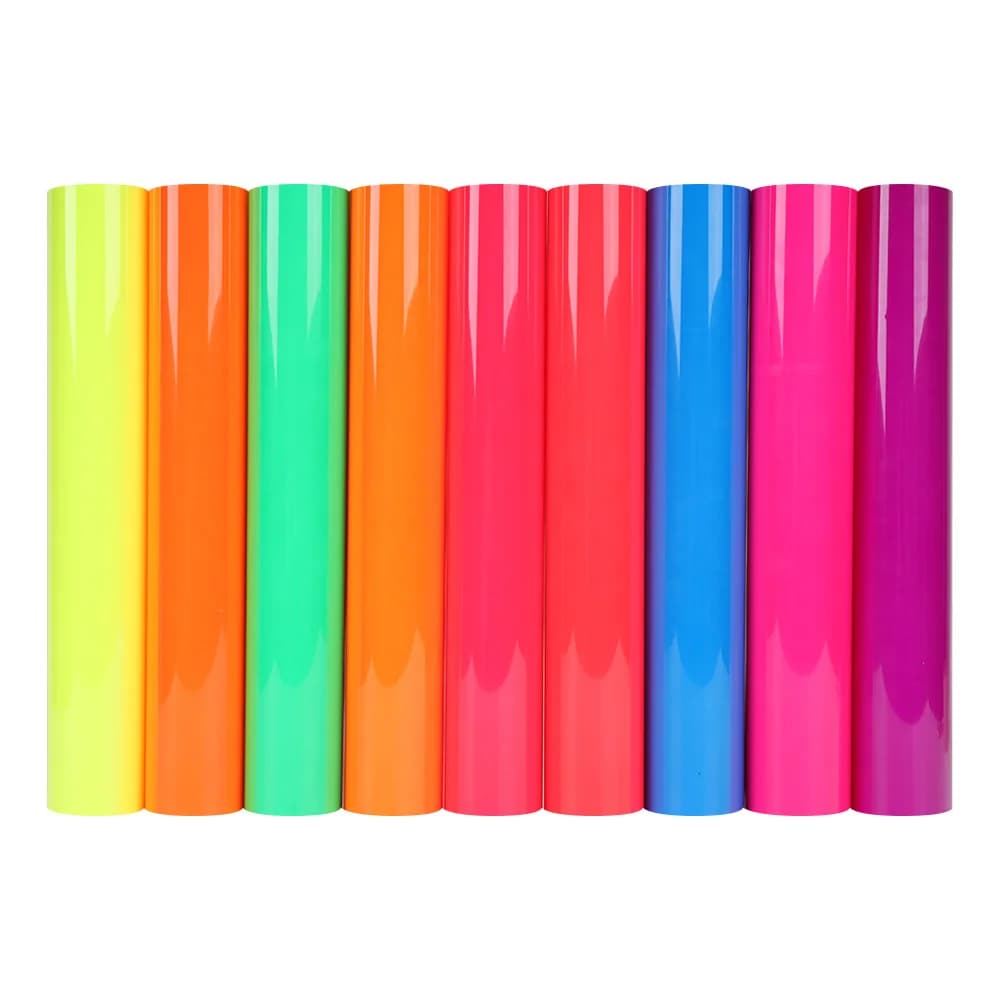 Fluorescenza PU · Vinile HTV, vinile a trasferimento termico Guangyintong per magliette, ferro su vinile per tutte le macchine da taglio, vinile permanente