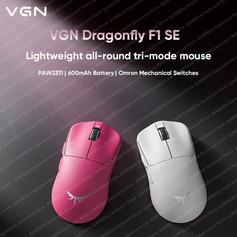 VGN Dragonfly F1 SE Wireless Gaming Mouse PAW3311 1K Lightweight Customized Ergonomic E-sports Gaming Office Mouse For PC Gamer