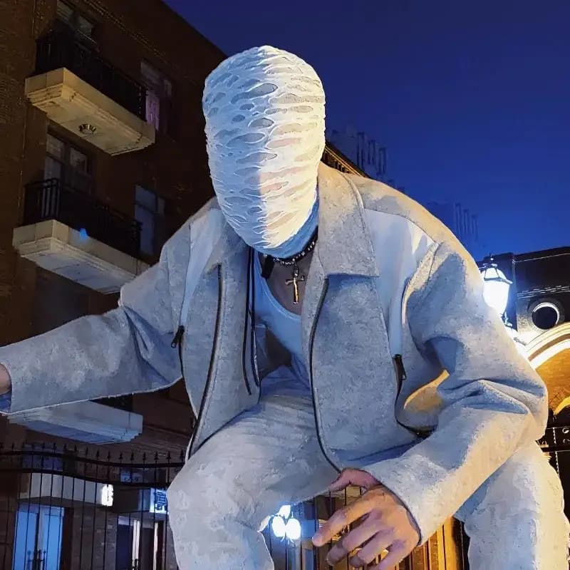 Donna Uomo Cosplay Nero Senza Foro Spandex Copricapo Cappello Simulare CS Passamontagna Protezione solare UV Maschera da sci per moto da bici