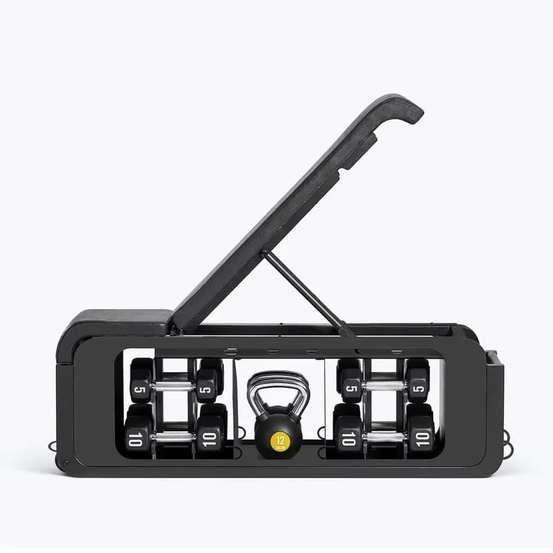 Adjustable Kettlebell Dumbbell Storage Stool Weightlifting Fitness Training Table Sports Equipment Organizer Rack