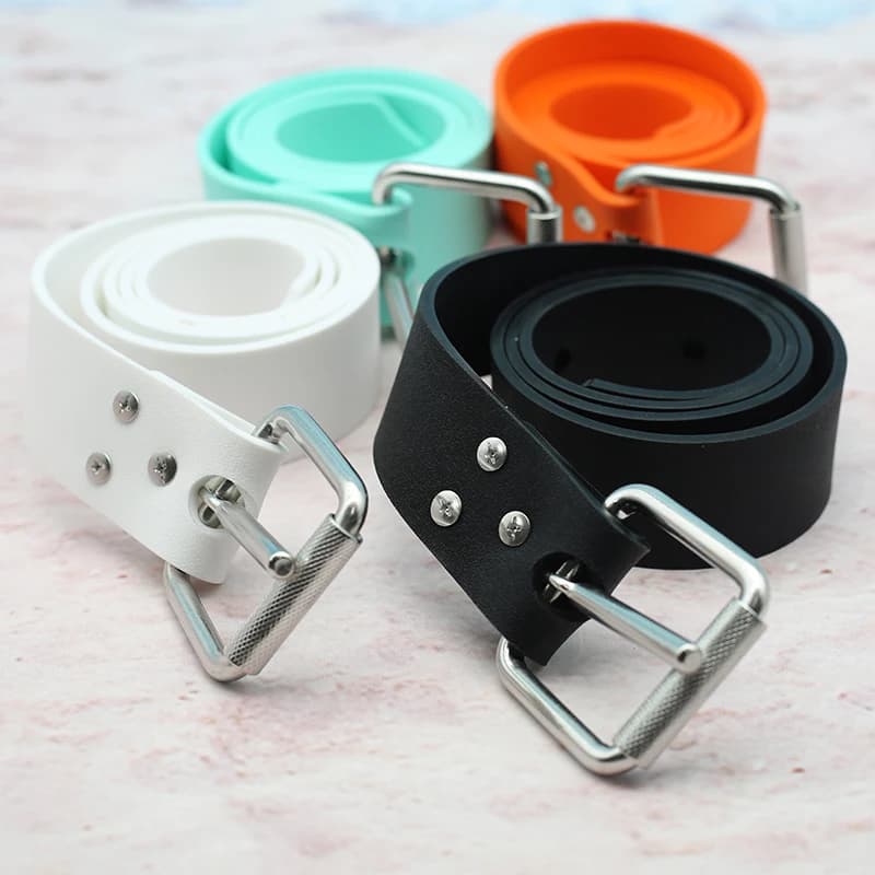 Free diving counterweight belt, lead block belt for scuba diving, quick release rubber weight belt in stainless steel, fishing and hunting
