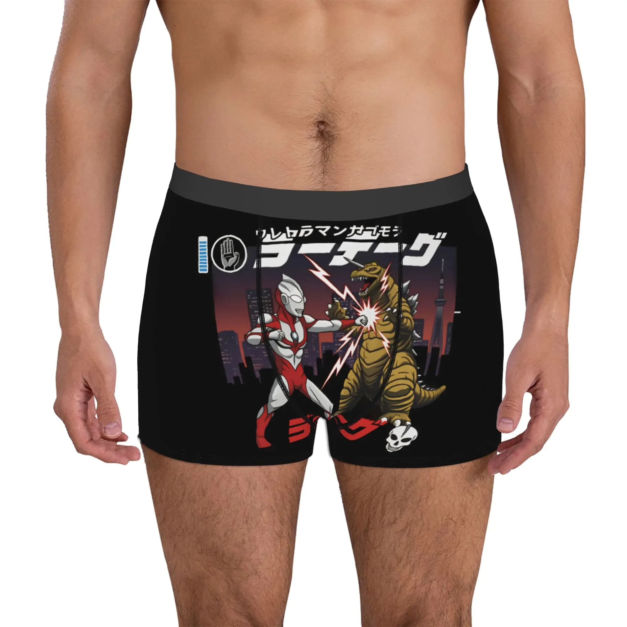 Ultraman Gomora Comics Boxer Shorts For Homme 3D Print Cartoon Anime Underwear Panties Briefs Breathable Underpants