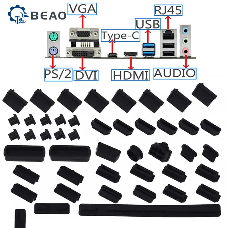 Spina antipolvere della scheda madre del computer Audio USB Interfaccia HDMI Memoria copertura antiossidante Spina in gomma DP