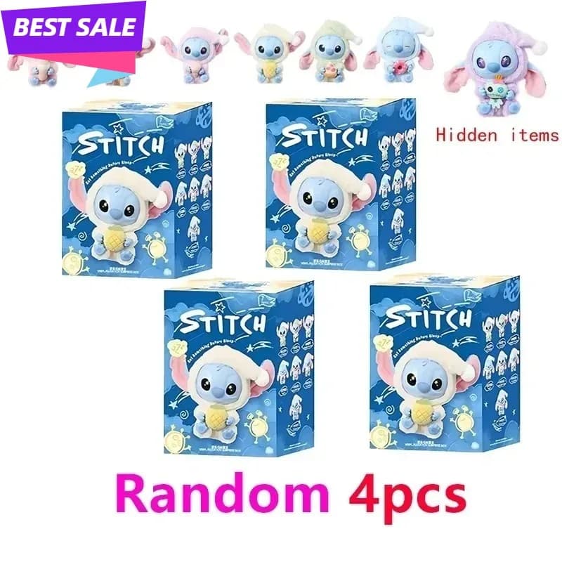 2026*Stitch Eat Something Before Sleep Series Blind Box Plush Vinyl Toys Cute Doll Labu V3 Mystery Box Bag Pendant Decor Gift
