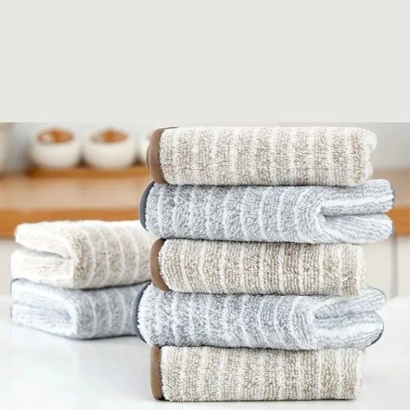 1 Set Kitchen Rag Bamboo Charcoal Fiber Non-stick Oil Dish Towel Thickened Water Absorption Does Not Lose Hair Brush Dish Cloth