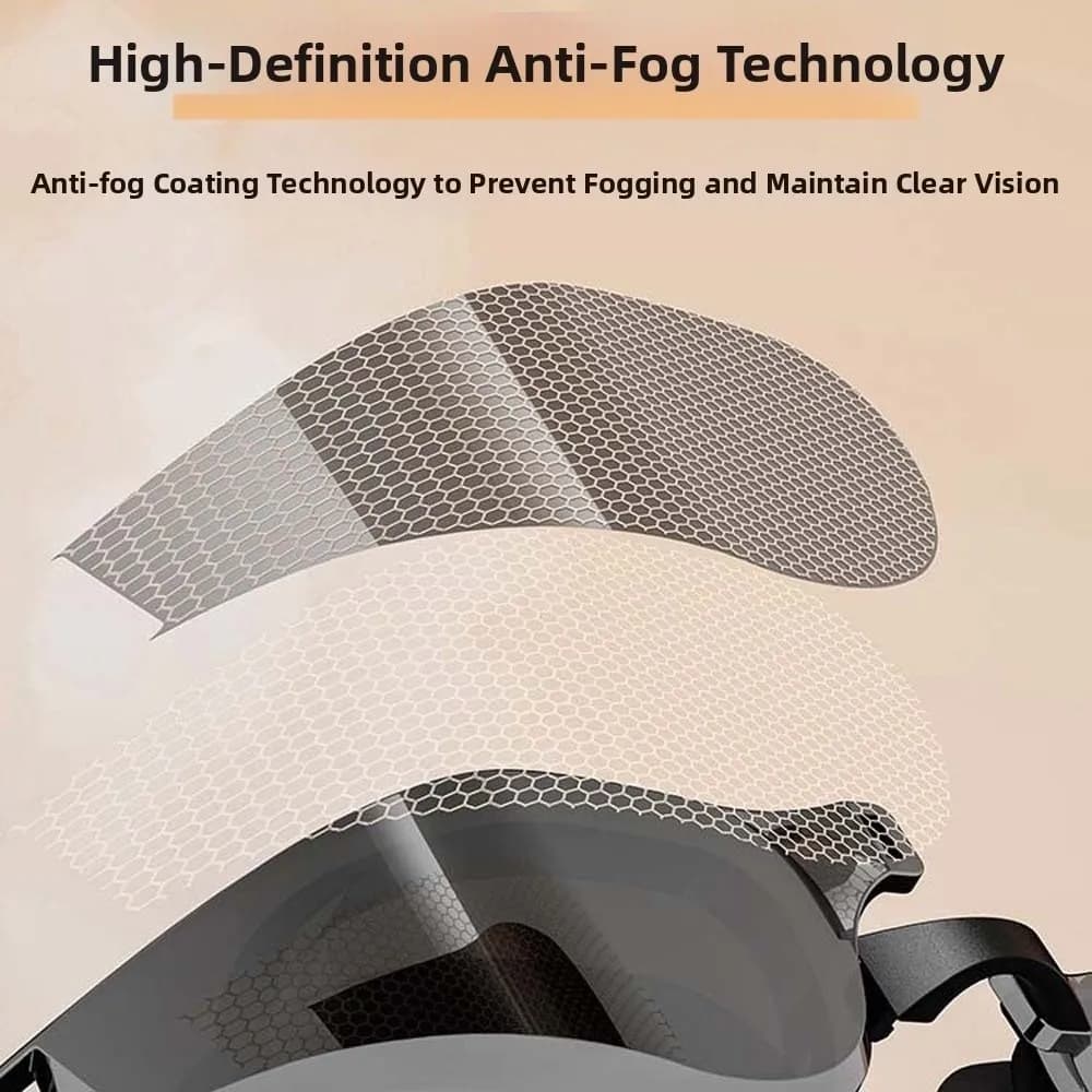 Waterproof Swimming Goggles Detachable Nosepiece PU Big Frame Anti-UV Swim Glasses Adjustable PC Anti-fog Swim Eyewear Travel