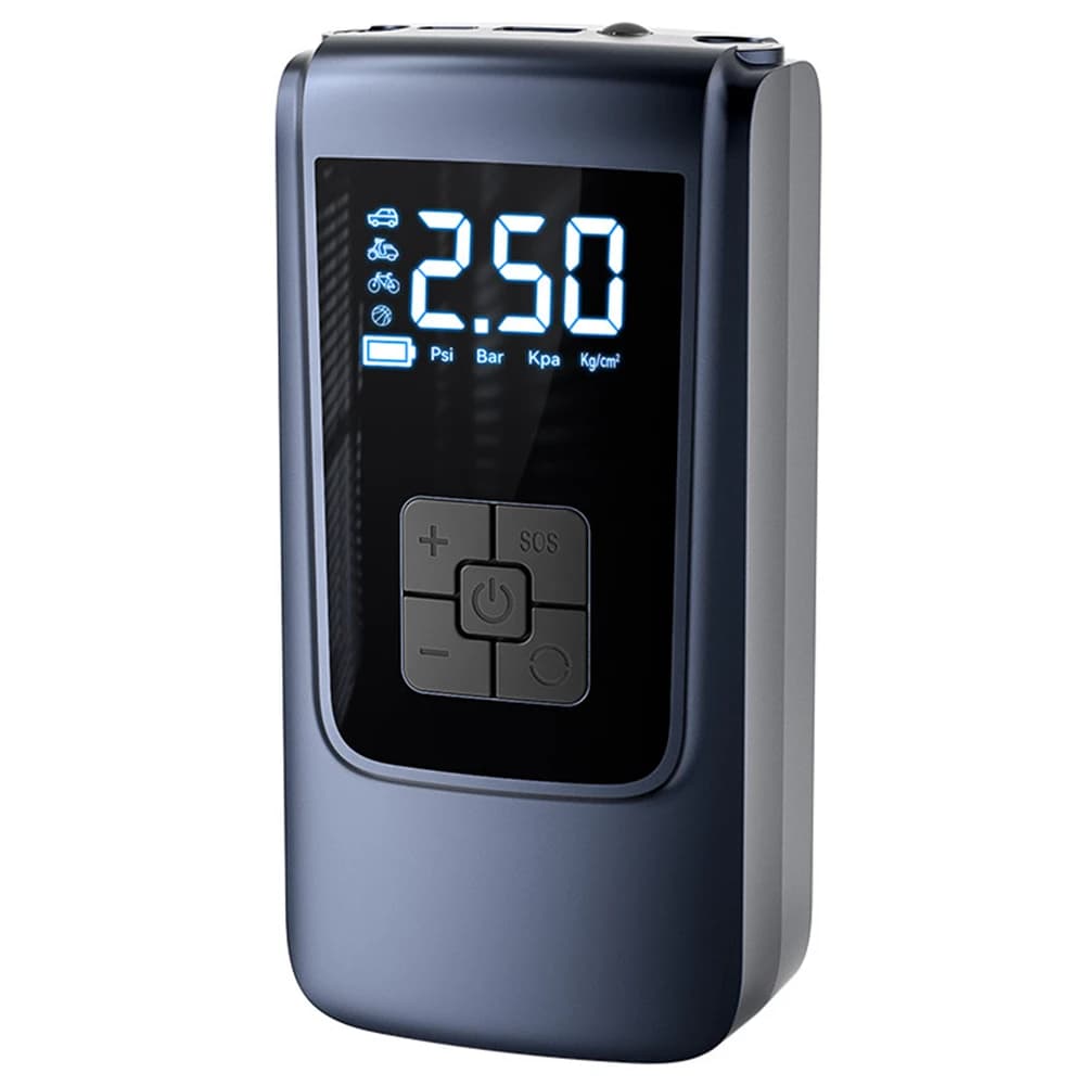 Pompa d'Aria Digitale 7.4/12V 150PSI, Compressore d'Aria Intelligente Portatile, Gonfiatore Pneumatici Senza Fili per Veicoli, Camion, Moto e Palloni