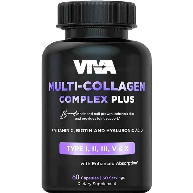 Multi Collagen - Biotin, Hyaluronic Acid, Vitamin C - Male and Female Collagen - Support supplement for hair growth -60 pills