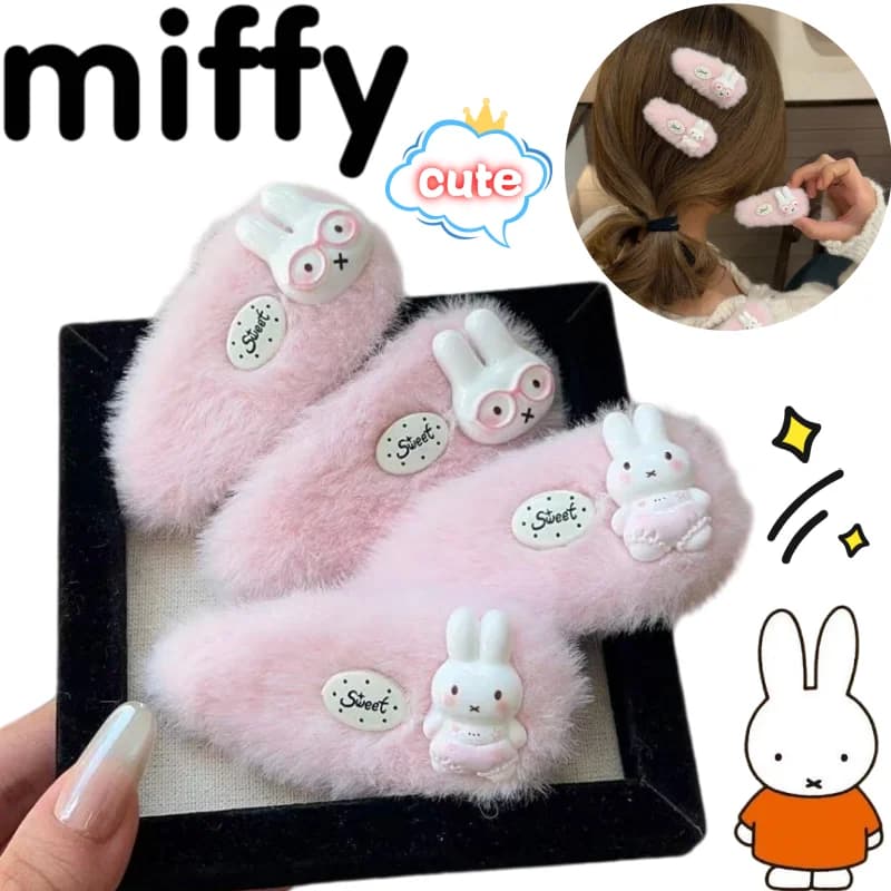 New Miffy Hair Spring, Q Version with Doll Shape Patch, Creative, Sweet and Carin, for Lateral Frangia and Embellished Hair, Birthday Gift