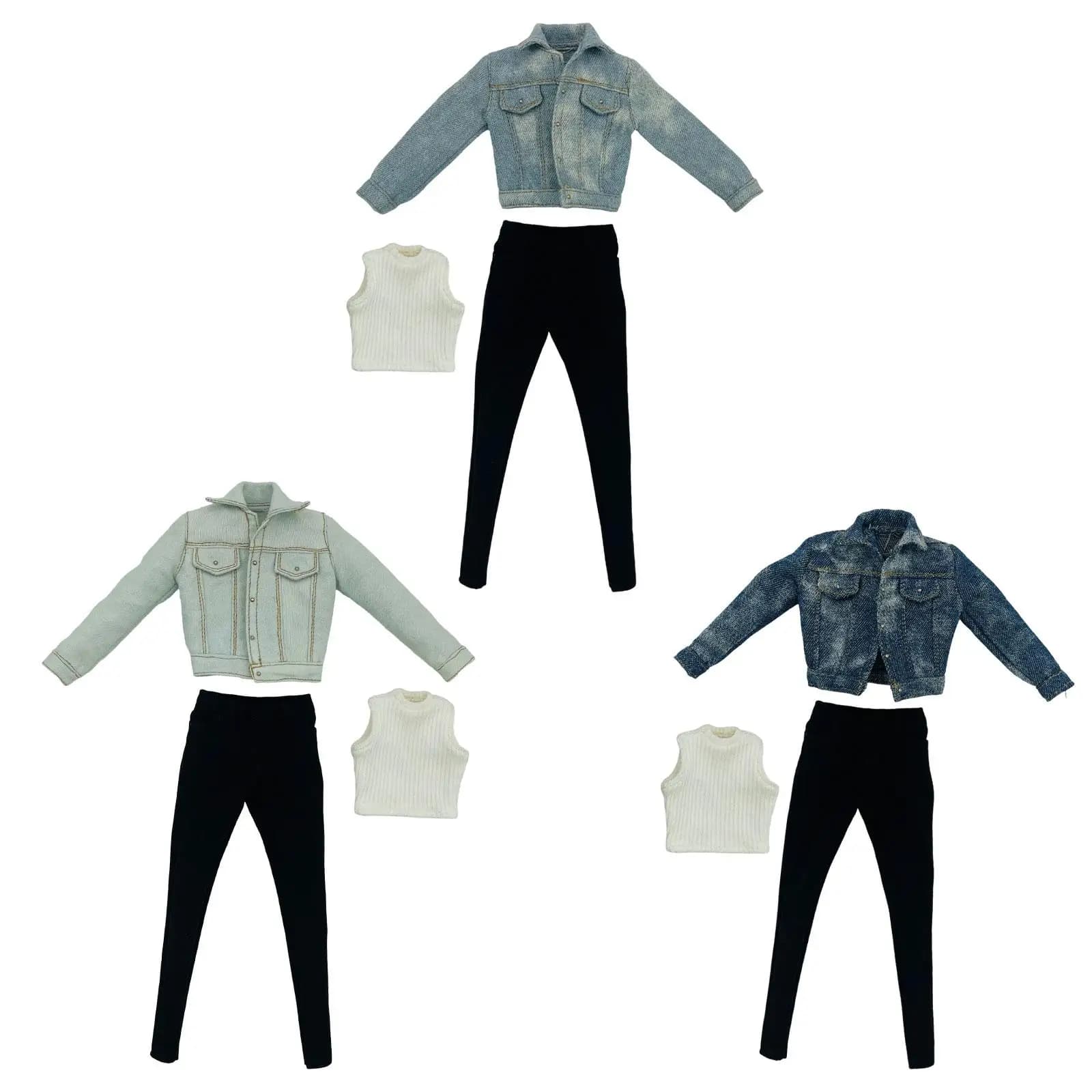 1:6 Female Doll Jean Jacket Action Figure Clothes Classic Cosplay Mini Doll Casual Clothes for 12inch BJD Doll Figure Costume