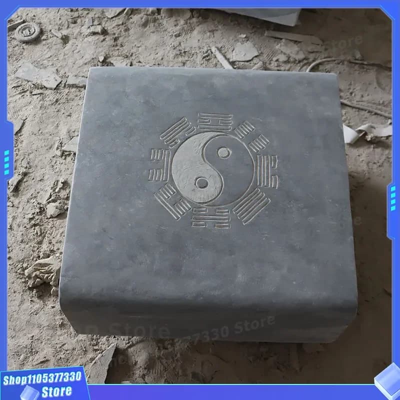 Stone Carving Mat for Kneeling Worship Buddha Meditation Cushion Lotus Prayer Stool Temple Household God Play Pad Thick