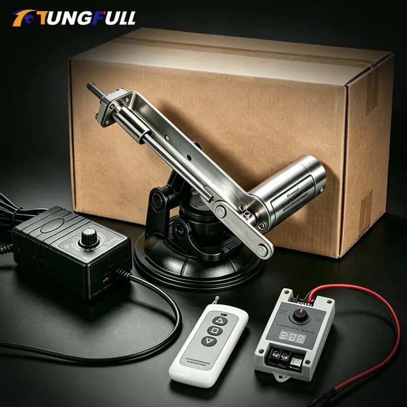 TUNGFULL Reciprocating Telescopic Linear Actuator Round-trip Telescopic 45mm Stroke Reciprocating Machine Remote Control