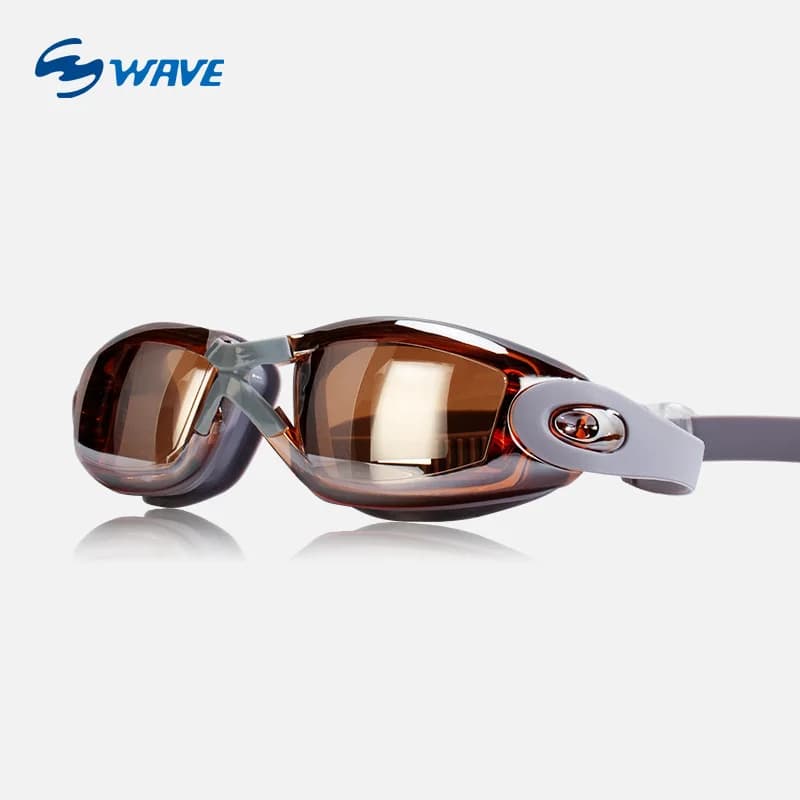 Anti-fog swim glasses for water sports, with electrolytic coating, for women and men, anti-UV, adjustable, silicone, for surfing and beach.