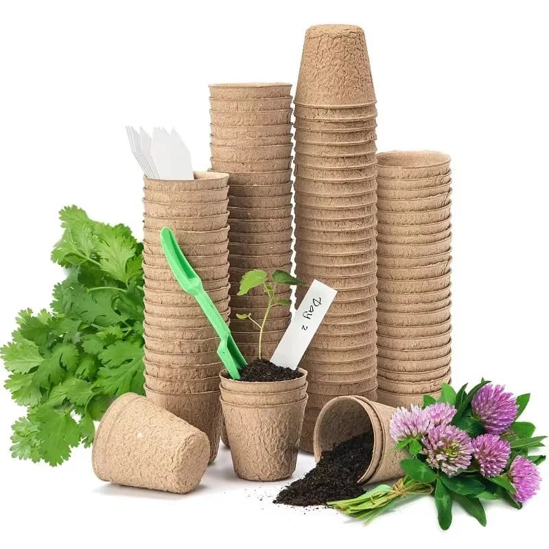 2025 Biodegradable transplanter Paper pulp Flower plant peat vases Plant transplanting plants Tray for seed germination