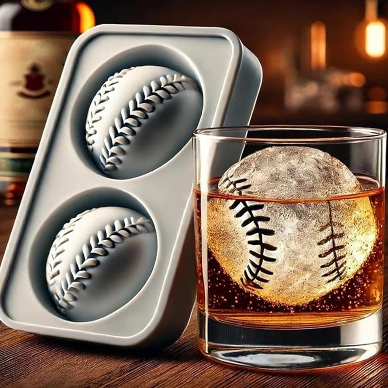 Stampo Creativo per Cubetti di Ghiaccio a Forma di Palla da Baseball 2026, Strumento da Cucina per Cubetti di Ghiaccio, Facile da Sformare, Riutilizzabile per Cocktail/Bevande Estive