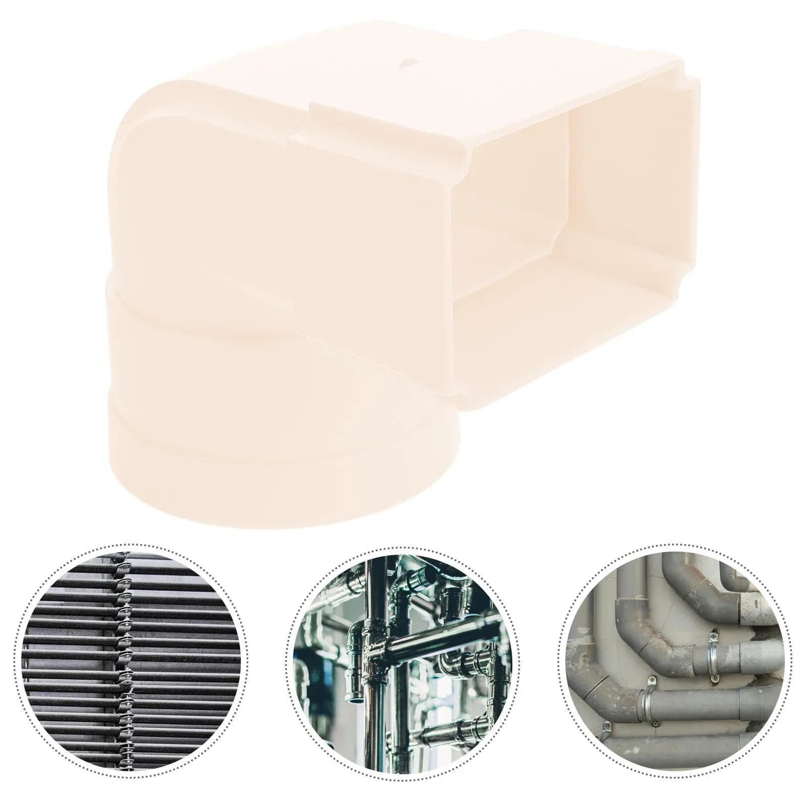 2Pcs Rain Gutter Downspout Adapter Plastic Square to Round Connector Outdoor Drainage Fitting for Home Foundation Protection