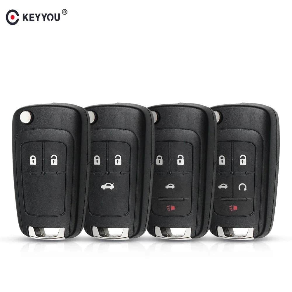 KEYYOU 2/3/4/5 pulsanti Flip Remote Car Key Shell Case per Chevrolet Cruze Epica Lova Camaro Impala Trax Orlando HU100 Blade