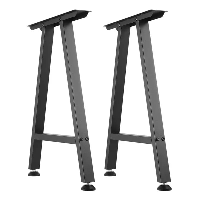 Gambe per tavolo, 29,1 pollici di altezza x 21,7 pollici di larghezza, gambe per mobili in acciaio a trapezio, design modulare, facile montaggio, carico massimo 2204 libbre, resistente, Id