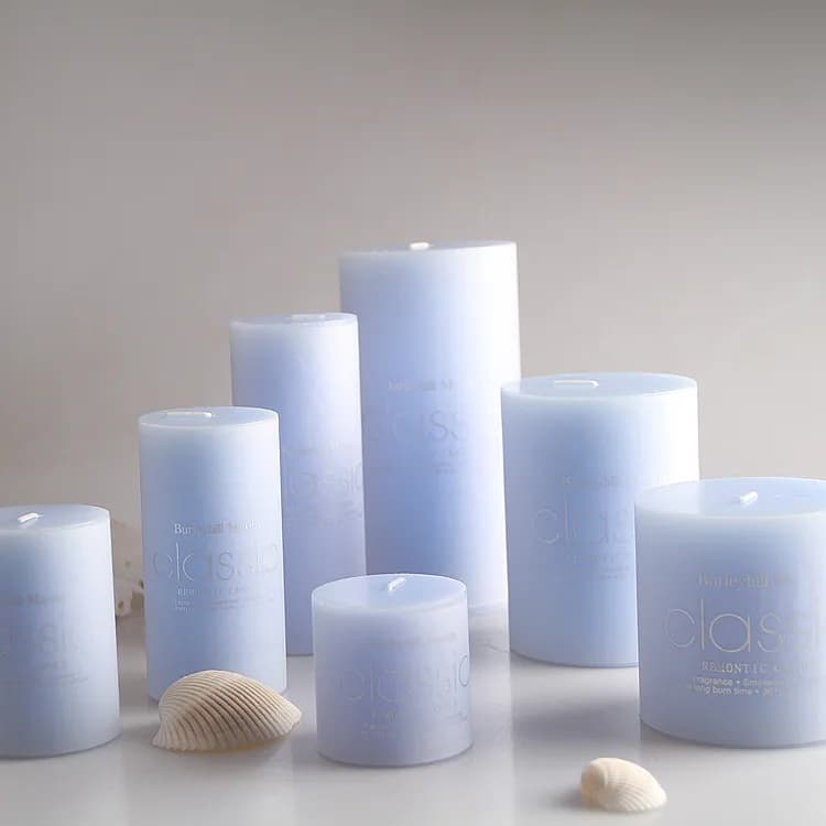 Candela classica di incenso dell'oceano blu romantica