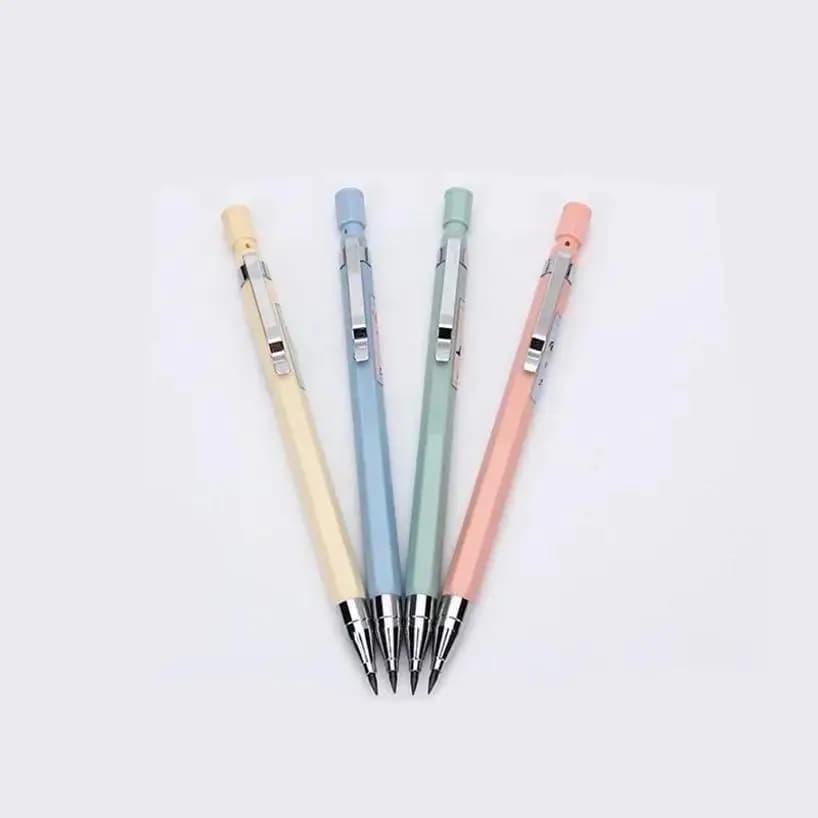 2Pcs Automatic Pencil Lead Holder School Writing Supplies Stationery Mechanical Pencils Set Of Drafting Rules Ramdon color
