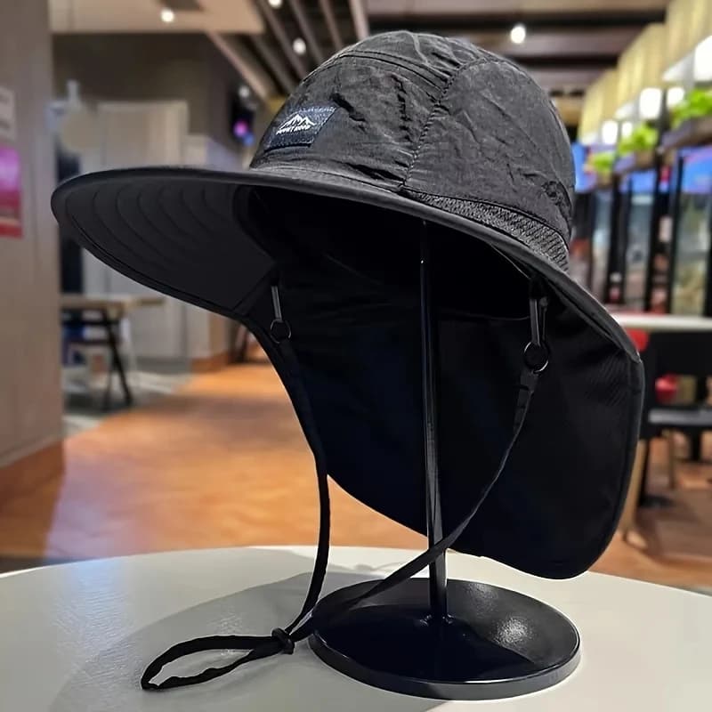 2026 Wide Brim Bucket Hat w/neck Flap Waterproof & Quick-drying Panama Caps for Unisex Fishing Camping Hiking Summer Travel