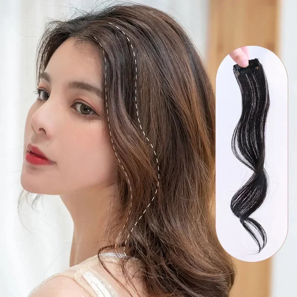 Synthetic hair fringe Side fringe for woman Central part 3D Frangia fake extensions clip-in invisible Posts Natural Frangia