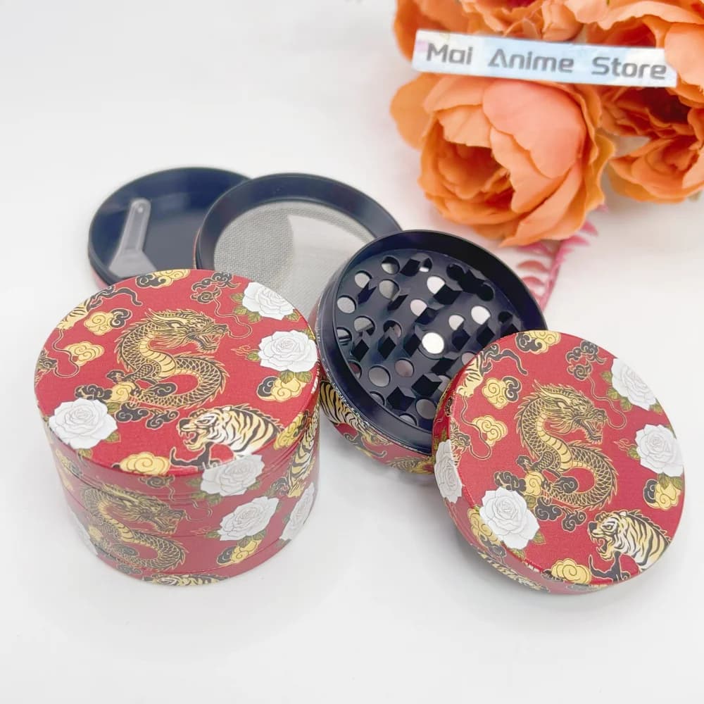 Grinder per Erbe Aromatiche 2in1 in Metallo, Mortaio e Pestello, Macina Spezie Manuale a 4 Strati, per Sale, Pepe, Erbe Grezze, Tabacco, Strumento per Fumatori