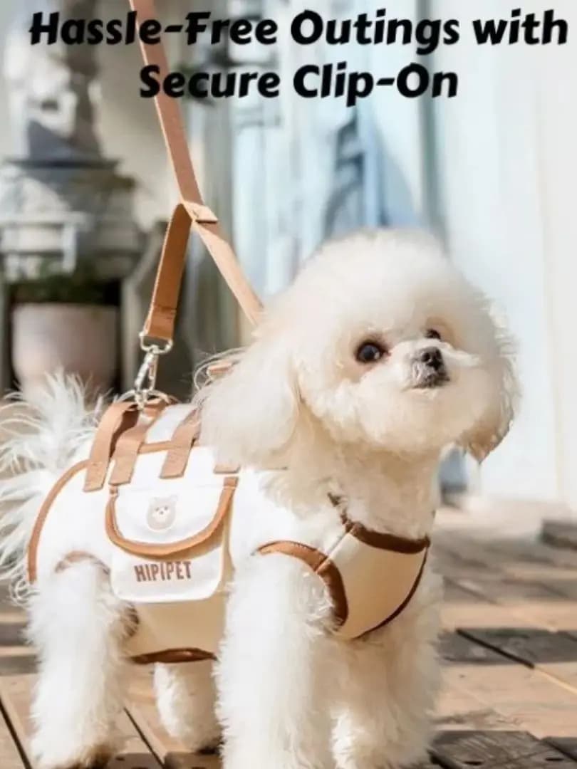 Zaino Regolabile e Lavabile per Cani con Doppia Tracolla, Borsa Traspirante per Animali Domestici, Accessori per Cani