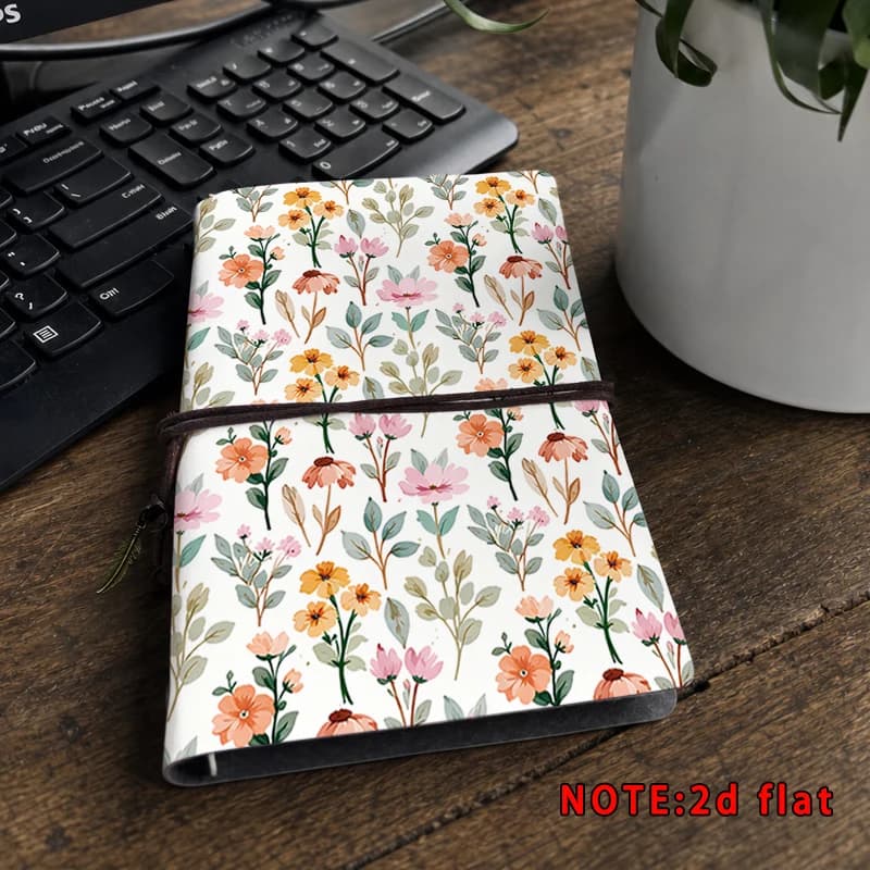 Watercolor Wildflower Notebook Aesthetic Pastel Floral Print Diary Portable Writing Planner School Office Gift for Women Girls