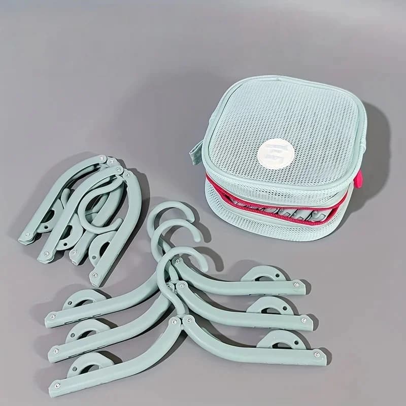 12PC Pieghevole Stendibiancheria Portatile Reggiseno Appendiabiti Muti-funzione Pinze per Lavanderia Salvaspazio Appendiabiti Lavanderia Organizzatore