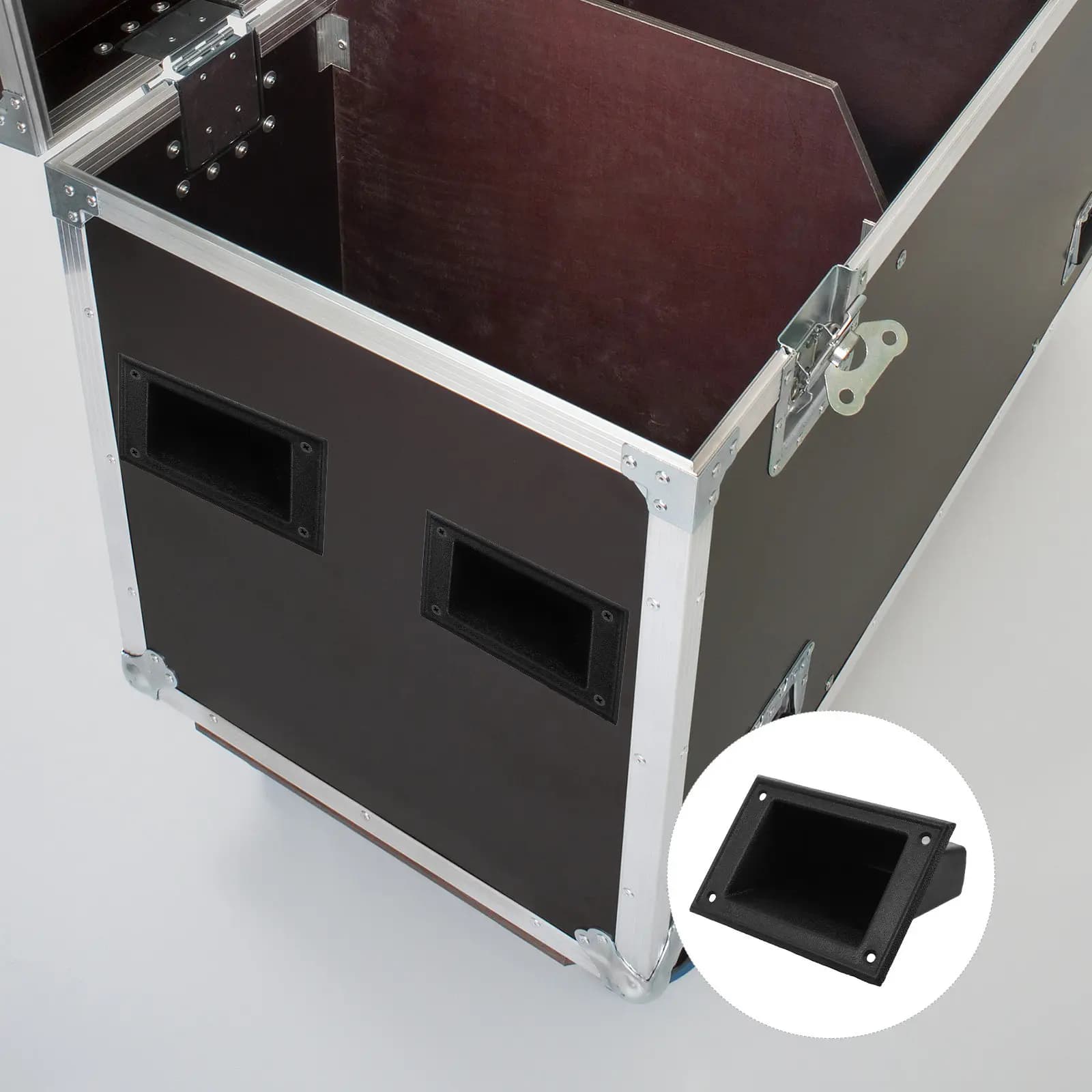 Speaker Handles 8 Pack Black Durable Removable Lift Pull Grips for Stage Boxes Toolboxes and Drawers
