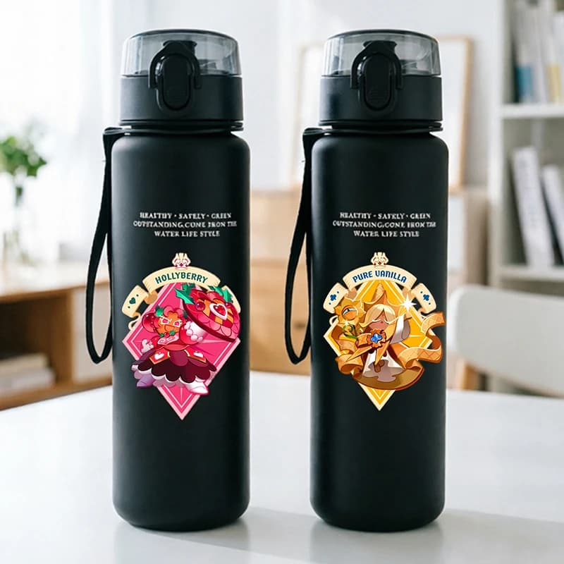 650ml Cookie Run Kingdom Sports Water Bottle Gaming Character Printed Plastic Water Cup CRK Cartoon Kettle Birthday Gifts Hot