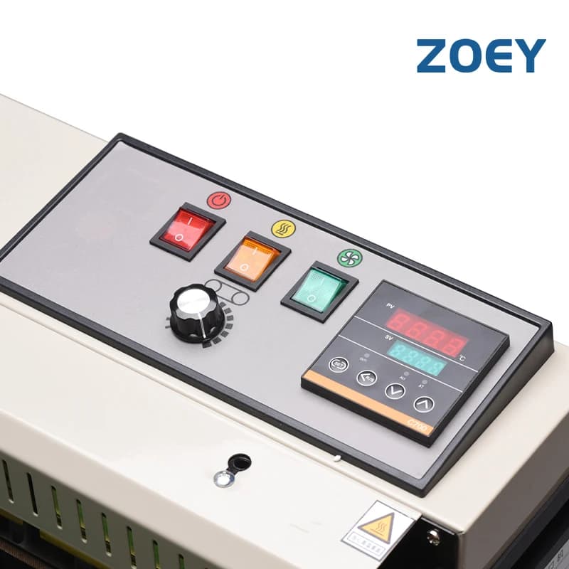 ZOEY FR-900 Continuous Sealer Machine Plastic Film Bags Heat Sealing Machine Horizontal Aluminum Foil Bag Band Sealer Machine