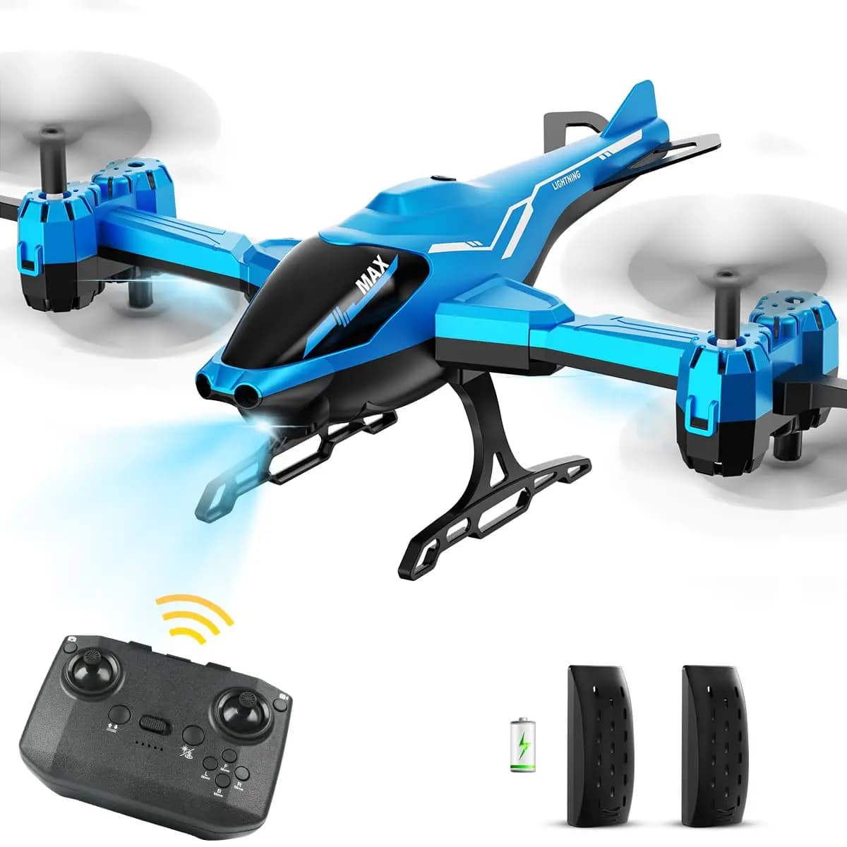 VATOS Super All in 1 Elicottero RC con telecomando da 2,4 Ghz 360 ° Flip Evitamento Ostacoli Luce Notturna Giocattolo Regalo Di Natale Bambini Adulti