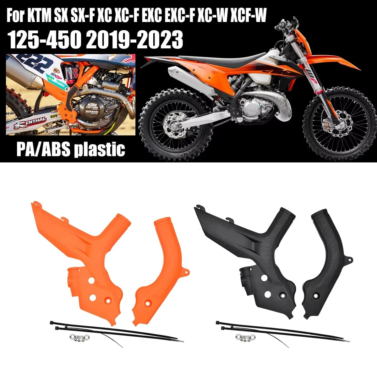 Per KTM 125 200 250 300 350 400 450 EXC EXCF SX SXF XC XCF XCW XCFW Moto Telaio Guardie Coperture Protezioni 2019-2022 2023
