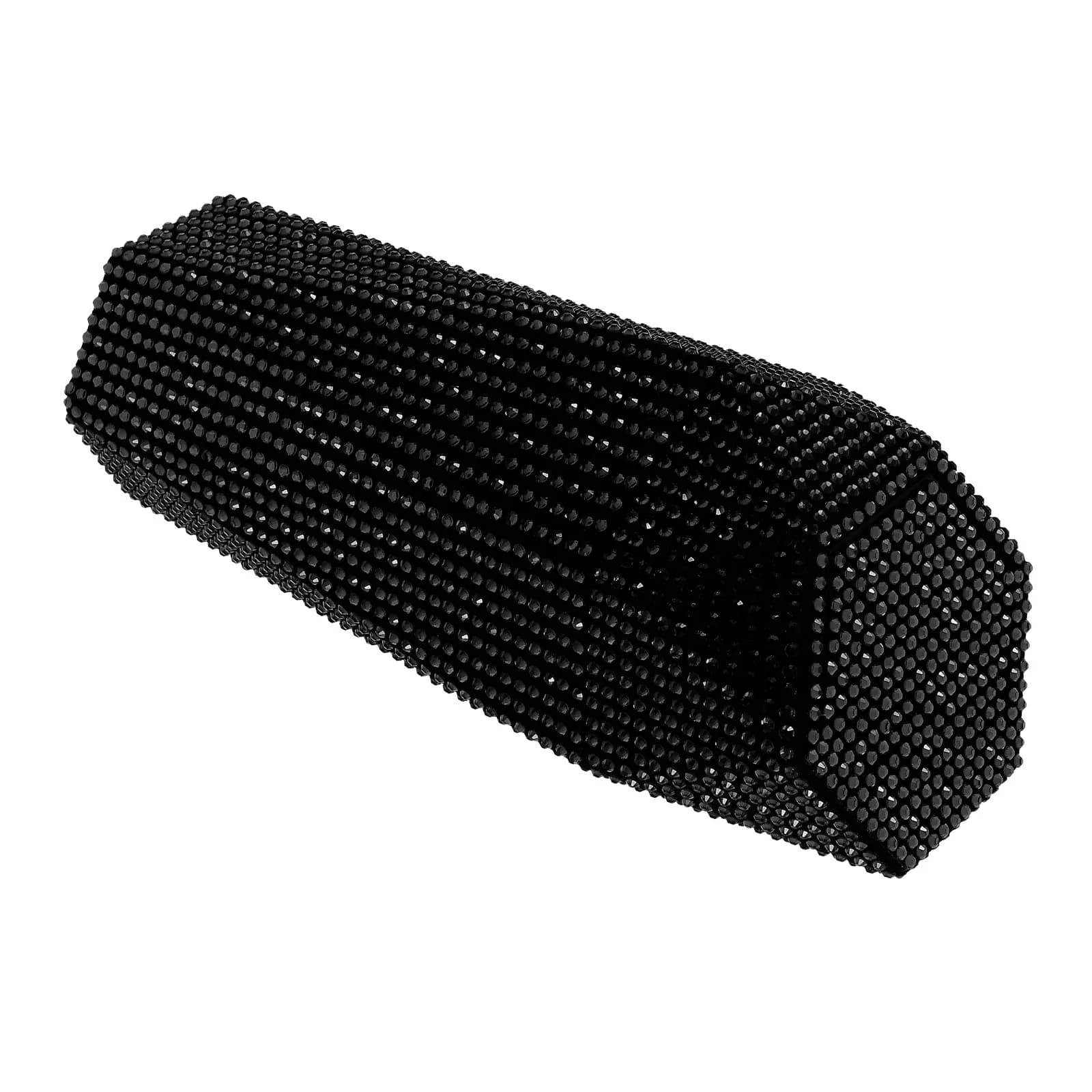 Car Trash Can Rhinestone Inlaid Auto Trash Bin Multi-Compartment Car Storage Container Leakproof Vehicle Garbage Can