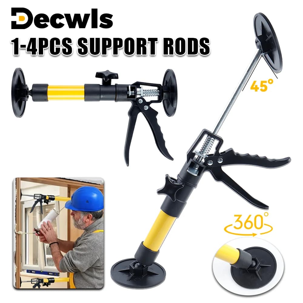 Asta di supporto 2/4 pezzi, asta telescopica regolabile da 30-59 cm, martinetto manuale, staffa di sollevamento per lavorazione del legno, utensili ausiliari per l'installazione di telai di porte/pensili