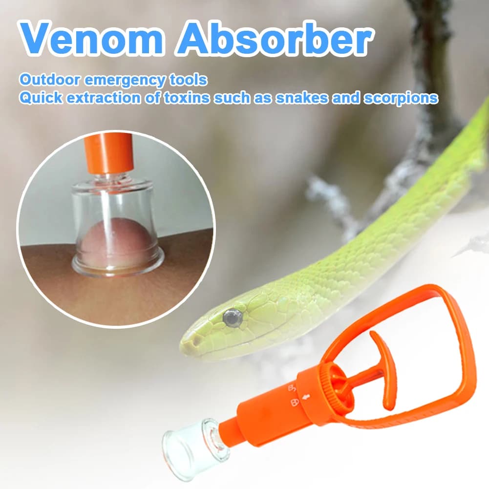 Kit Estrattore di Veleno per Sopravvivenza all'Aperto, Kit di Pronto Soccorso Sicuro, Protezione dal Veleno, Estrattore per Punture di Serpenti e Api, Strumento di Soccorso per Esterni