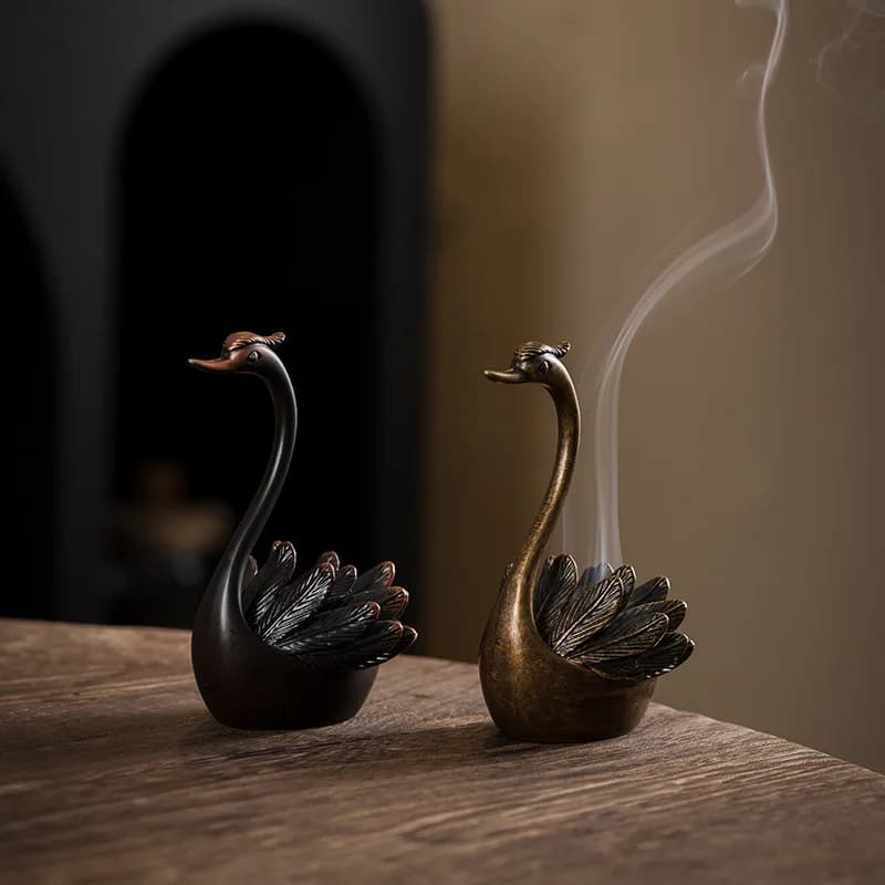 Swan Creative Incense Burner Small Clouds Incense Stick Holder Tea Ceremony Home Decorative Items Tea Table Accessories