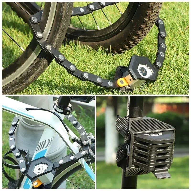 Anti-theft Key Lock Mountain Bike Electric Car Chain Lock Motorcycle Battery Car Folding Lock Bicycle Accessories