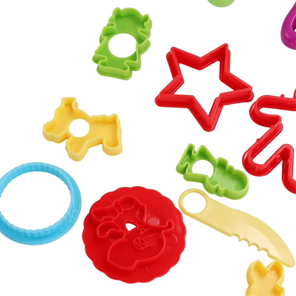 Plastic Playdough Model Tool Clay 3D 3D Plasticine Tools Colorful Animals Model Playdough Set Clay Moulds Child