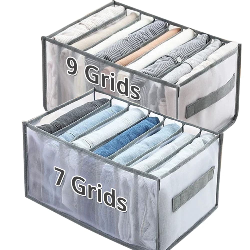 Box holders for trousers and shirts with handle, organizer for cabinets and container for clothes, jeans, locking box, home organization accessories