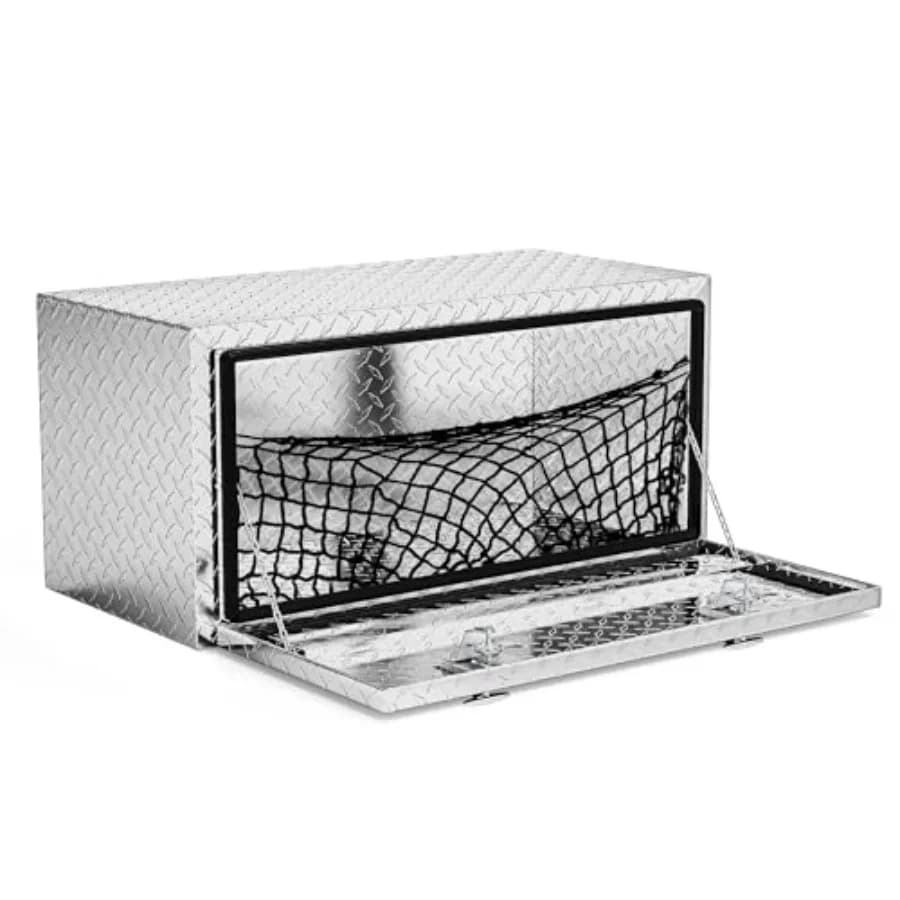 Underscock Tool Box 36 Aluminium Powders Refined with Diamond Plate, Waterproof Organizer for Storage