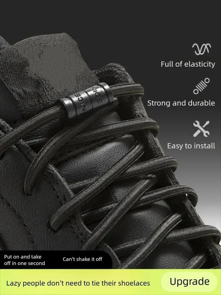 Nuove scarpe da ginnastica colorate con chiusura in metallo, lacci elastici senza cravatta, lacci per scarpe sportive per lacci elasticizzati con chiusura a capsula, lacci in gomma
