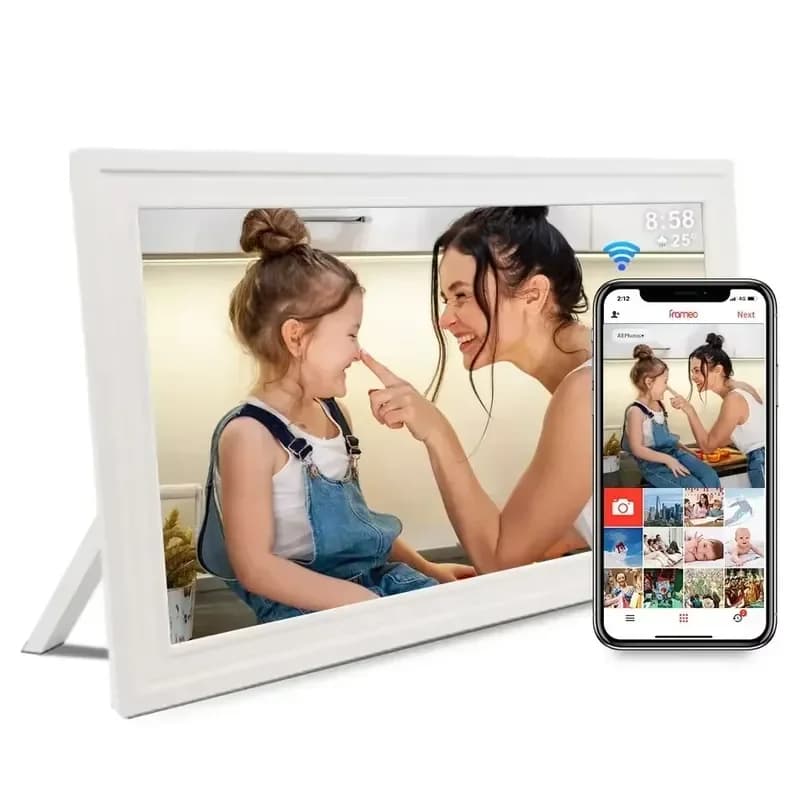 15.6 Inch Smart WiFi Electronic Picture Frame Cloud Photo Album Touch Remote Control APP Digital LCD Modules Frameo