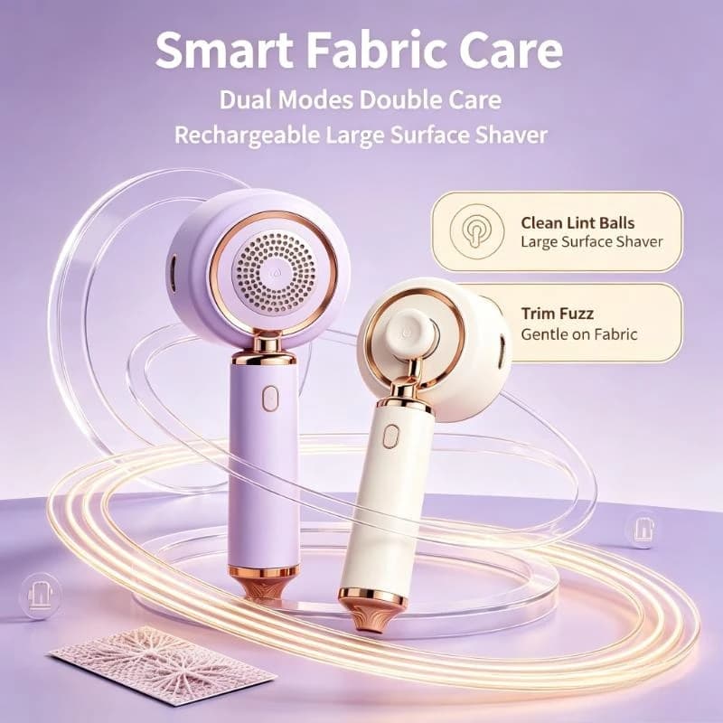 2In1 Rechargeable Fabric Shaver Wide Surface Portable Lint Remover Garment Pill Trimmer