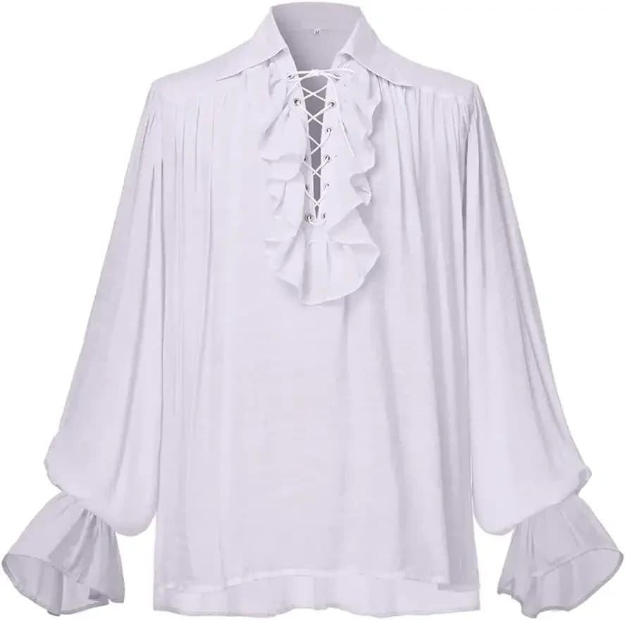 Renaissance man or woman's pirate shirt, medieval vampire costume, cotton shirts and linen